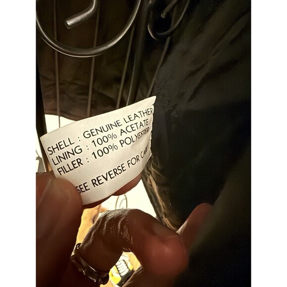 4 Openers Size L Mens Leather Jacket Motorcycle Black Biker Heavy Belt Cafe - Picture 7 of 8